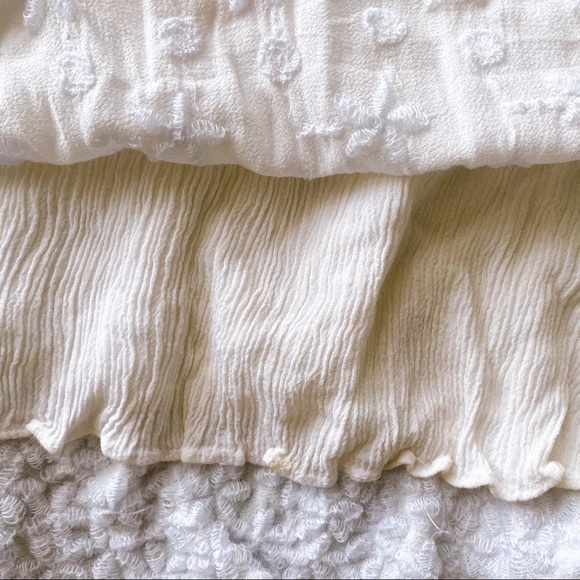 🐚 MISA LOS ANGELES BOHO WHITE FLORAL EMBROIDERY COLD SHOULDER LONG SLEEV… - Picture 7 of 16